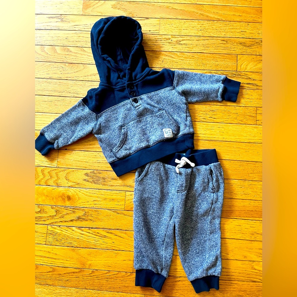 Baby Gap Navy Jogger Set 18-24 months